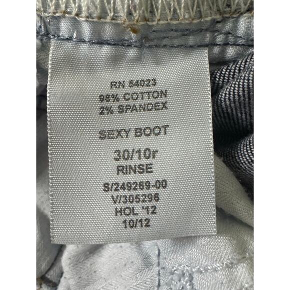 Gap 1969 Sexy Boot Cut Jeans Women's Size 30 10 R Dark Wash Denim Stretch - Picture 5 of 5